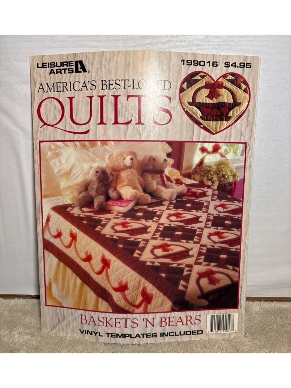 Best Loved Quilts Baskets N Bears Pattern Book Vinyl Templates Leisure Arts